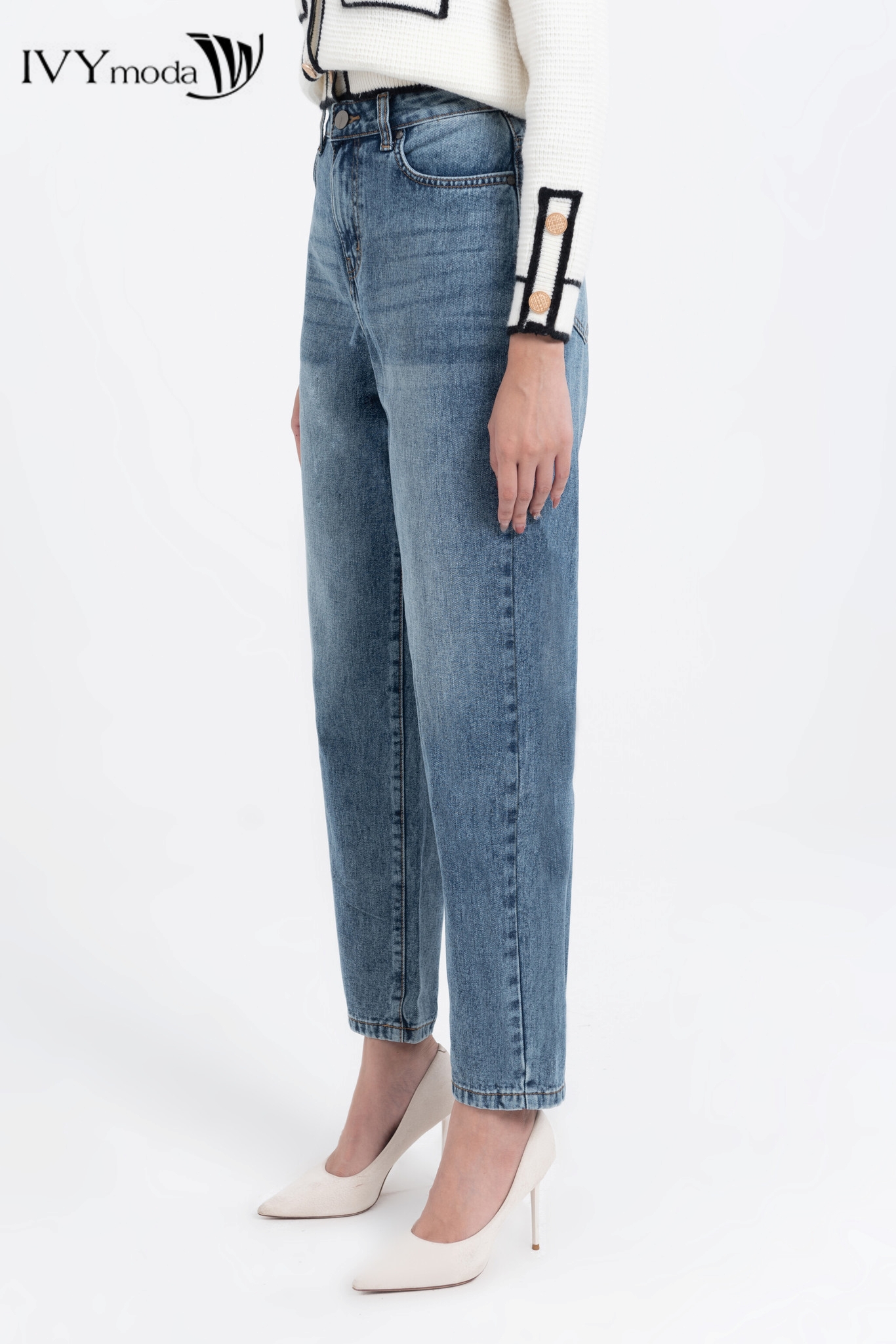 Quần jeans dáng Baggy IVY moda MS 25M7821