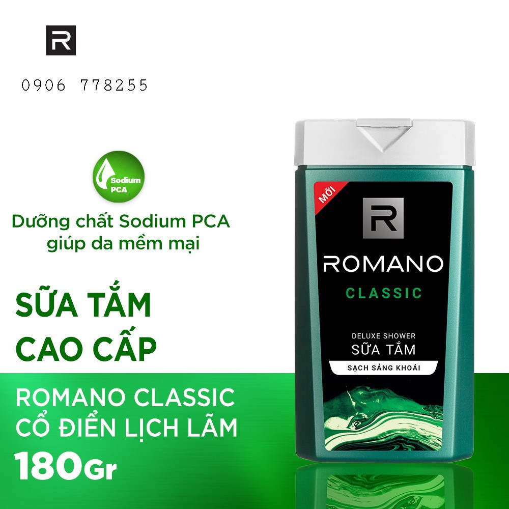 [HCM]Romano - Sữa tắm cao cấp 180g ( có đủ 3 mùi)