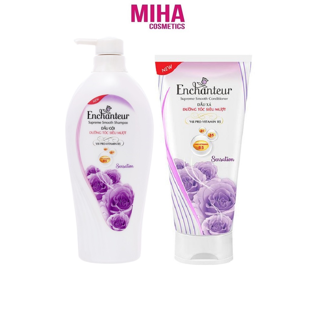 Combo Dầu Gội Dầu Xả Dưỡng Tóc Bóng Mượt Enchanteur Sensation