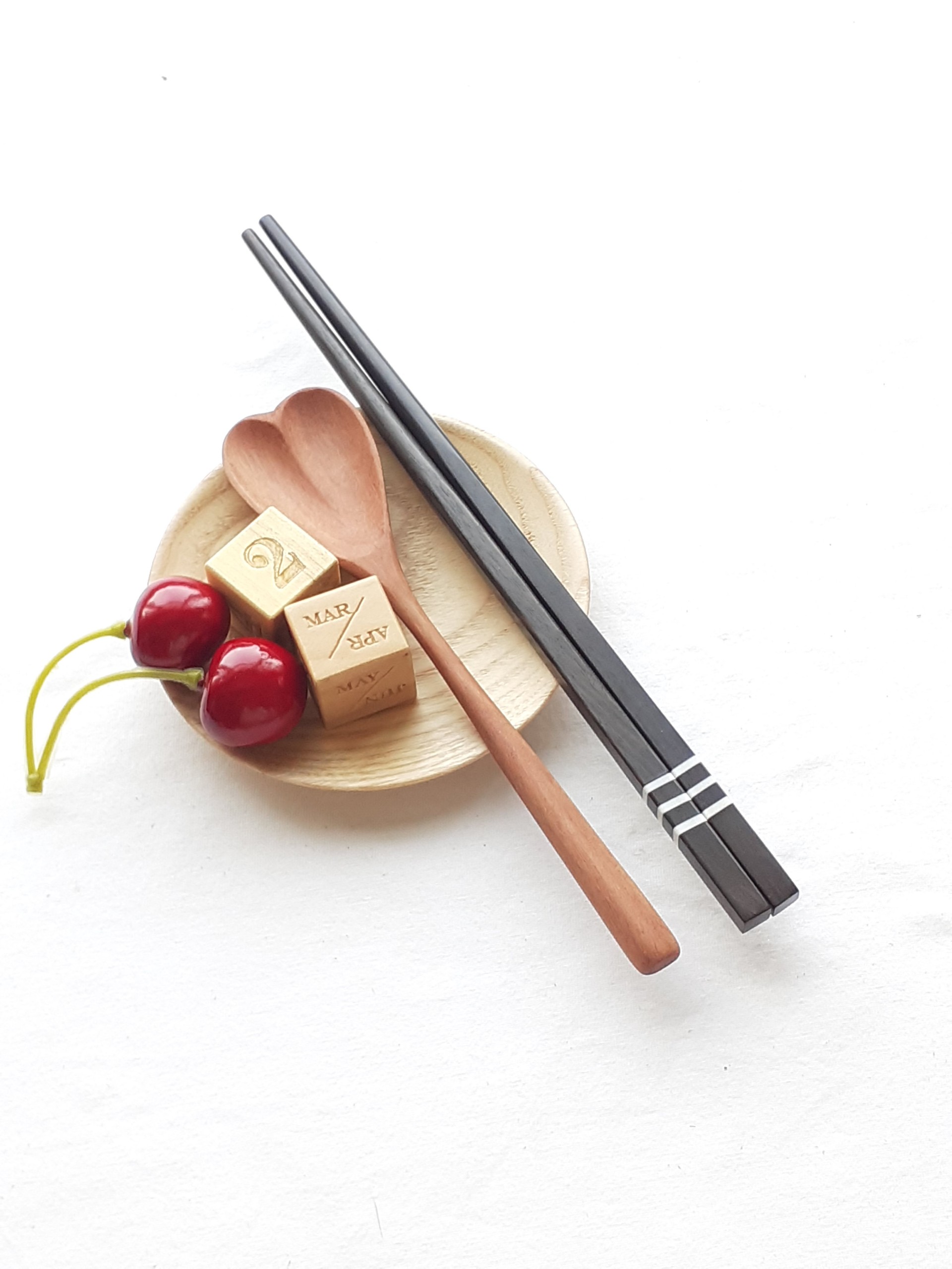 Đũa gỗ Mun khảm 3 vạch 21,5cm - Bộ 5 đôi