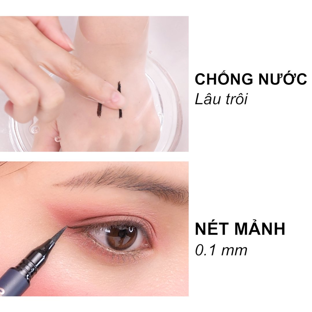 Bút Dạ Kẻ Mắt Nước Vacosi Waterproof Eyeliner Pen 5ml