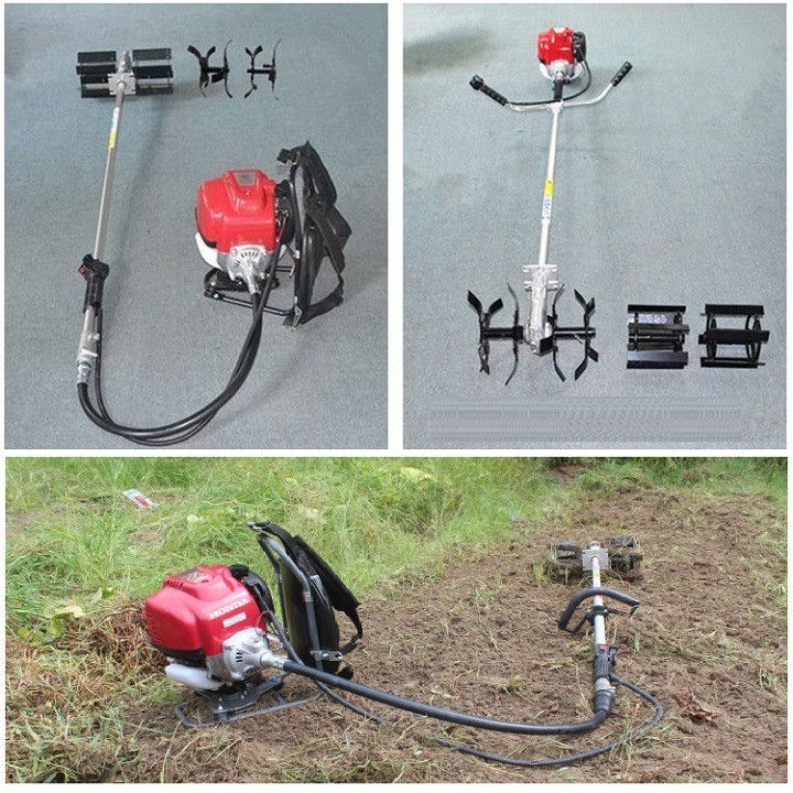 Đầu xới cỏ, đầu xới đất lắp cho máy cắt cỏ[ bánh chéo ]