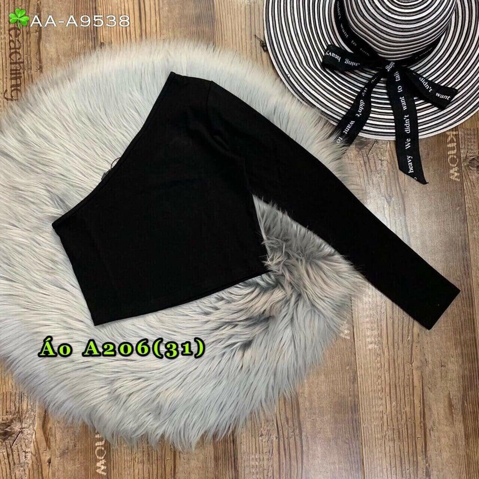 Áo thun lụa body 1 tay dài phong cách Thái TTKX0499