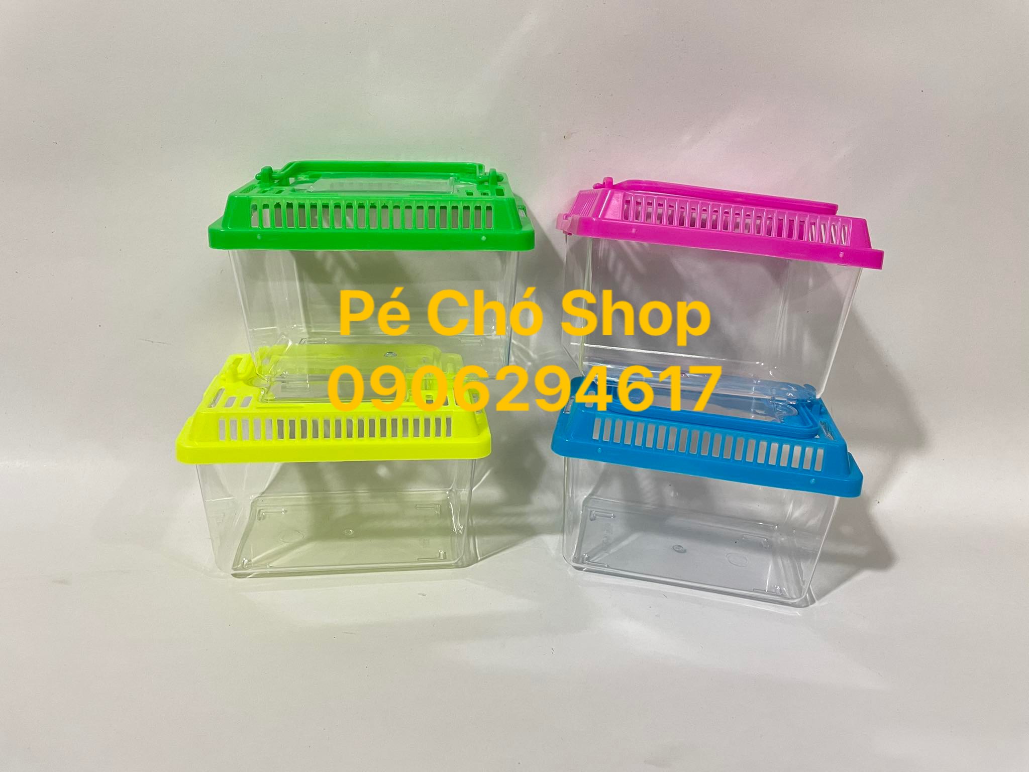 [HCM]Hộp Mika vận chuyển thú cưng nhỏ bò sát(size dài 13cm rộng 7cm cao8 cm)