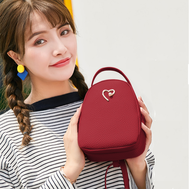 [HCM]Balo Mini Nhỏ Xinh Trái Tim BL37 Đỏ