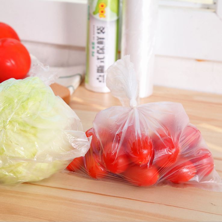 Cuộn 50 túi nilon đựng thực phẩm tự phân hủy