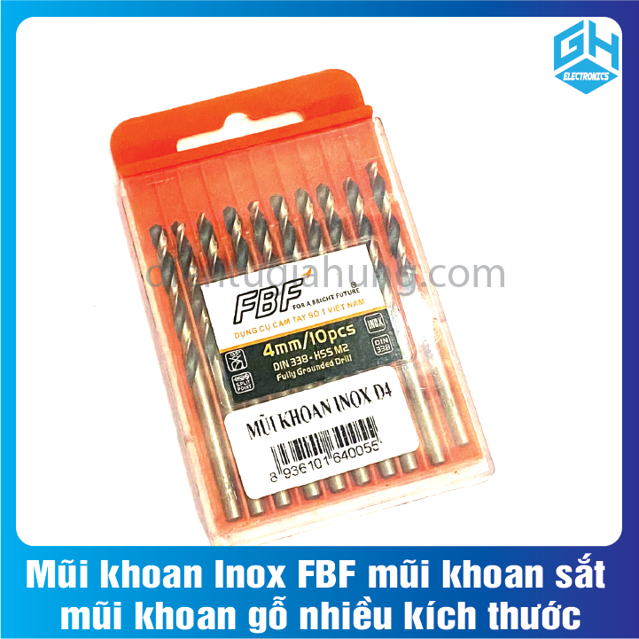 1 Cái Mũi khoan Inox FBF mũi khoan sắt mũi khoan gỗ nhiều kích thước