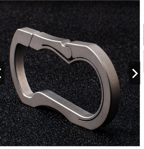 Móc khóa titan chữ D bụng cong