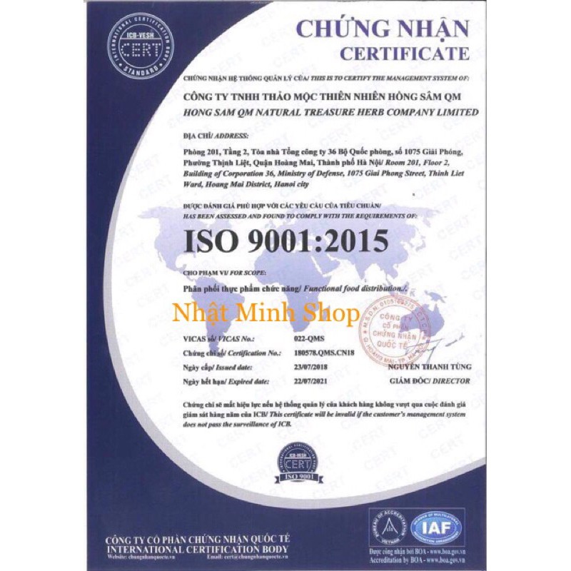 Tăng cân Hồng Sâm QM-Hàng Chính Hãng