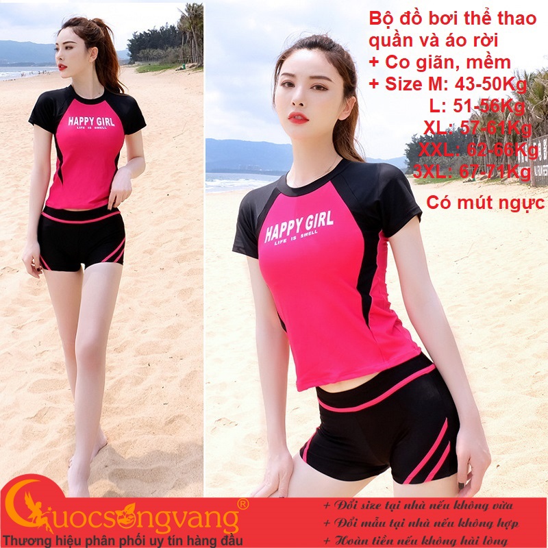 Bộ đồ đi biển nữ bộ quần áo bơi nữ thể thao GLSWIM056 Cuocsongvang