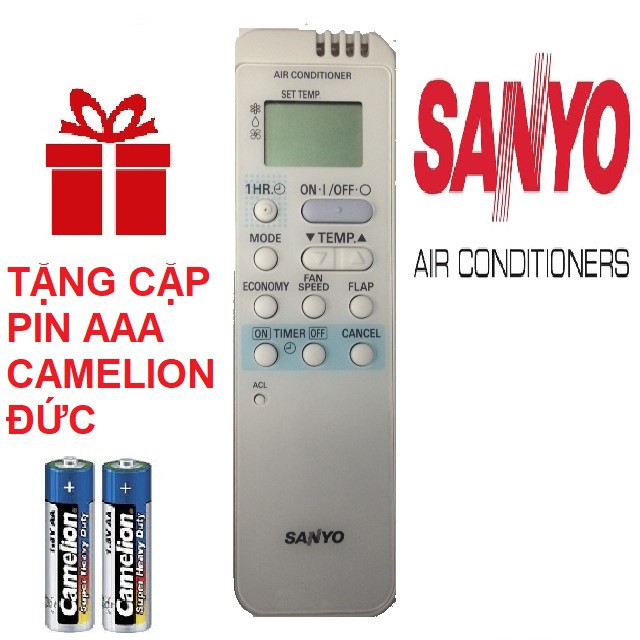 Remote máy lạnh sanyo mẫu 4 - điều khiển điều hòa sanyo mẫu 4