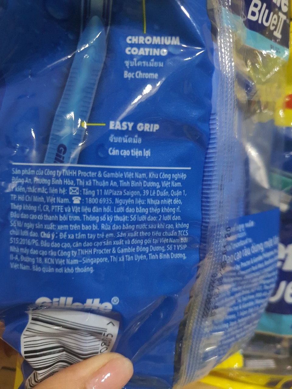 2 túi Dao cạo râu Gillette  Blue II plus 8+2 (nhiêu loại)