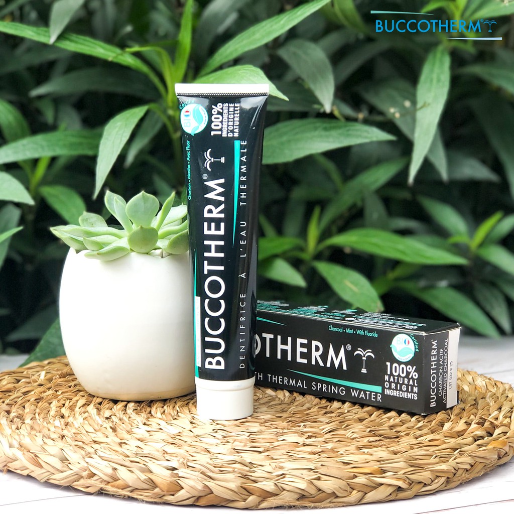 Kem đánh răng hữu cơ than hoạt tính Buccotherm 75ml