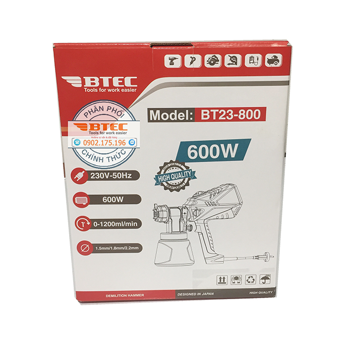 Máy Phun Sơn Bằng Điện Btec 600w