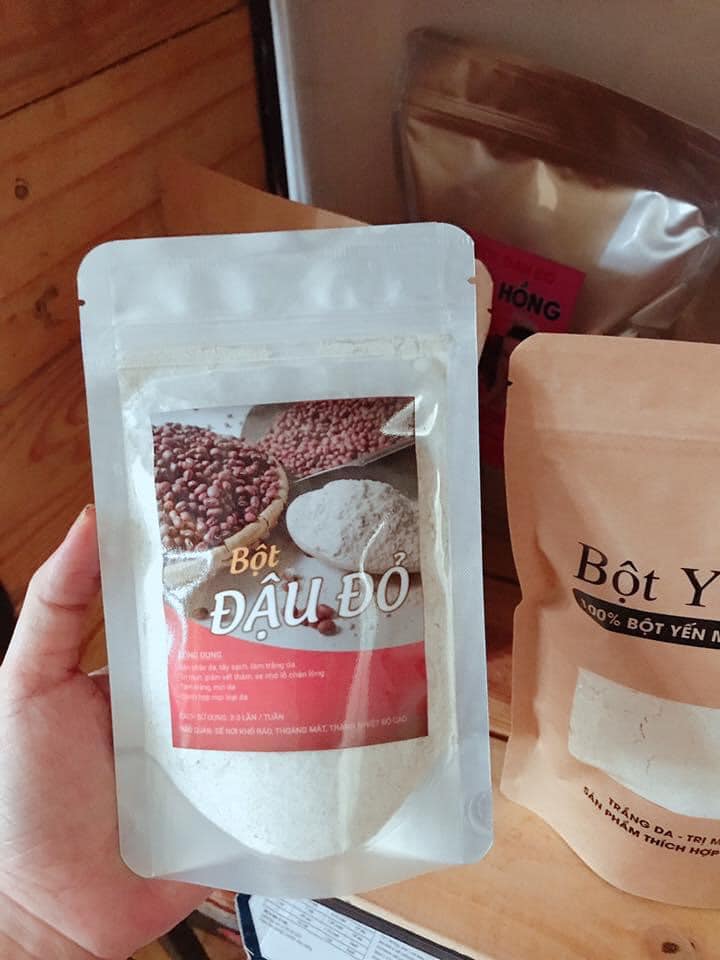 Bột đậu đỏ đắp mặt nguyên chất gói 300g