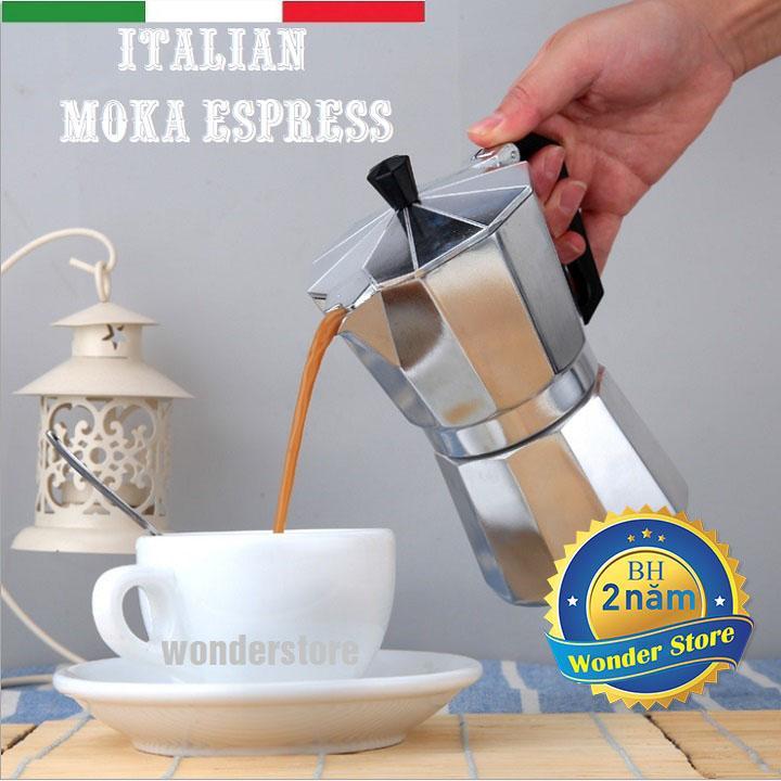 Bình pha cà phê Moka Top Stove phong cách Ý 6 tách (300ml)