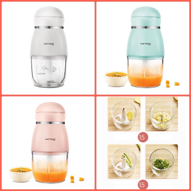 Máy Xay Hattiecs 6 Lưỡi,Xay Thịt,Đồ Ăn Dặm Cho Bé