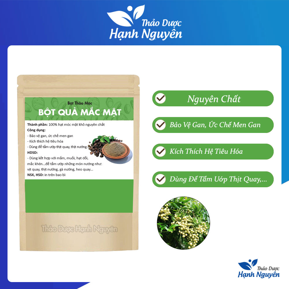 Bột quả mắc mật nguyên chất 100g, bột hạt móc mật ướp món nướng, quay - Thảo Dược Hạnh Nguyên