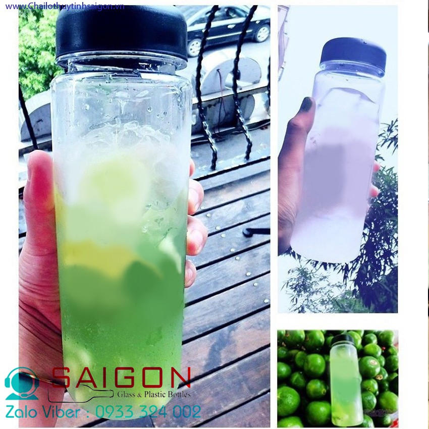 [HCM]Chai Thủy Tinh 420ml Nắp Nhựa