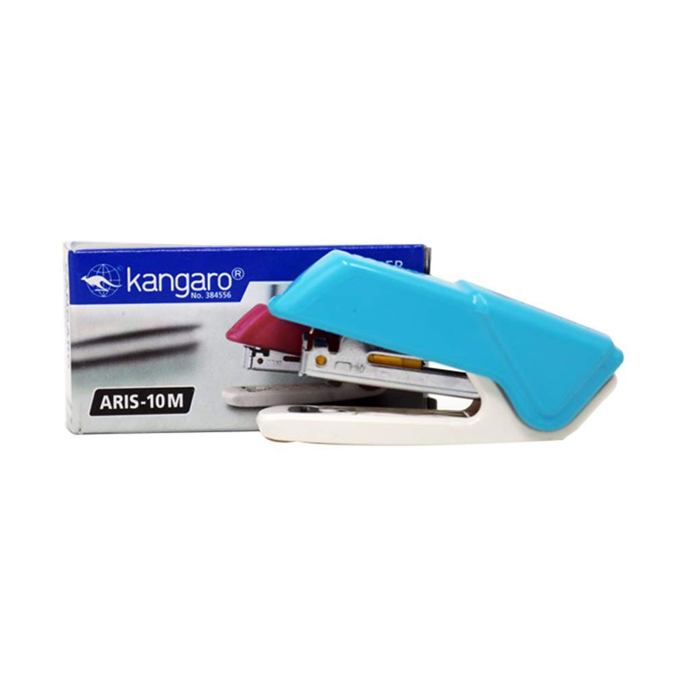 (1 Mua tặng 1 - tặng kèm hộp kim) Bấm Kim Số 10 Mini KANGARO - Thân Dài 6cm - ARIS-10M - Có Thể Bấm 10 Tờ/Lượt, Nhỏ Gọn Tiện Lợi - Dễ Dàng Mang Theo