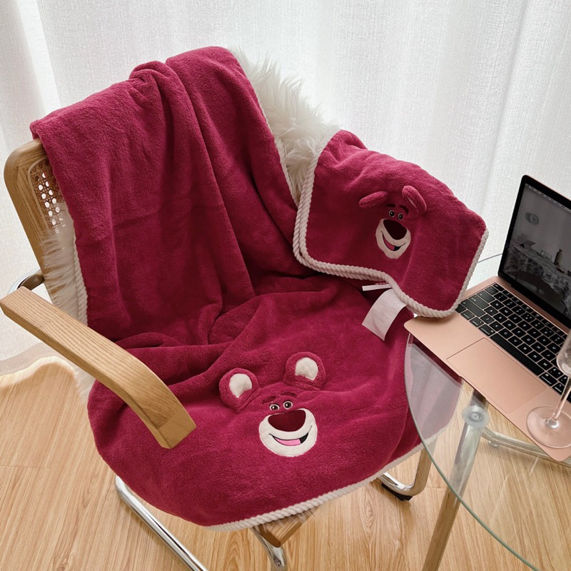 Set 2 Khăn Tắm, Khăn Mặt Gấu Hồng LOTSO