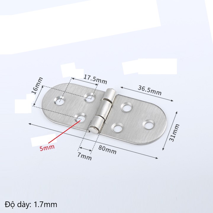 BẢN LỀ BÁN NGUYỆT INOX