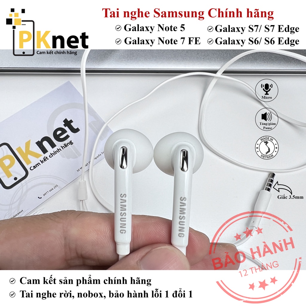 Tai nghe Samsung Galaxy Note 5, Galaxy S7/ S7 Edge, Galaxy S6/ S6 Edge, Note Fe [CHÍNH HÃNG, Bảo hành lỗi 1 đổi 1]