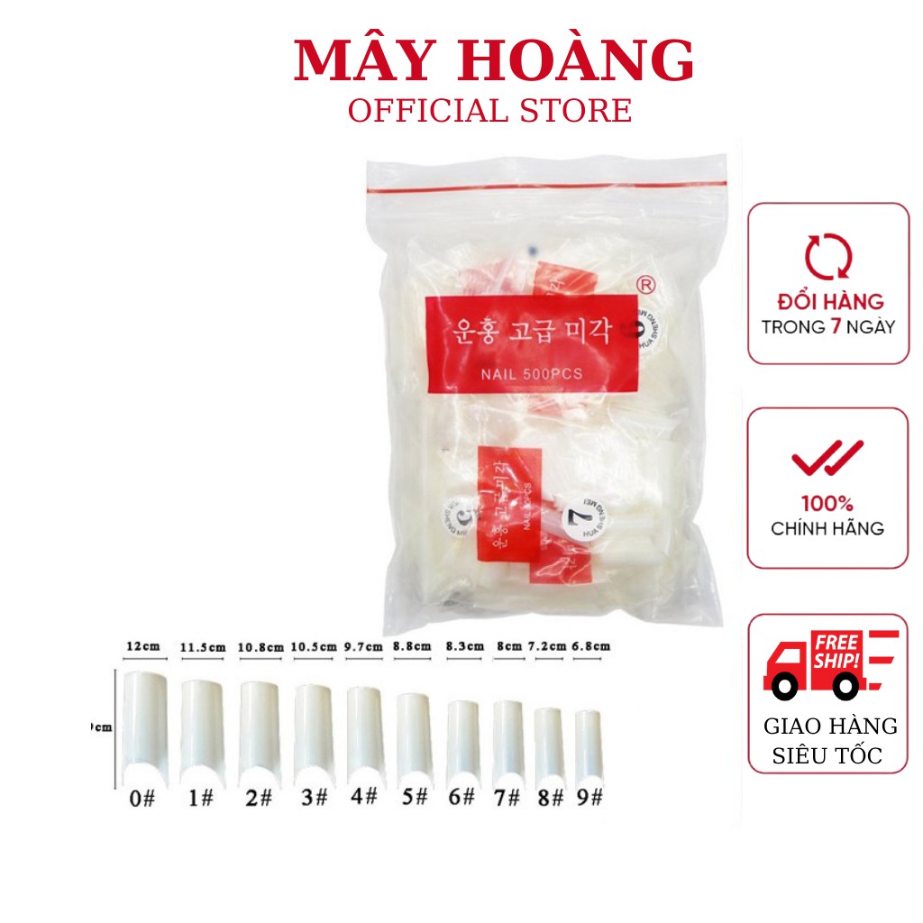 Móng Nối Trúc, móng típ ống tre ( bịch 600 móng)