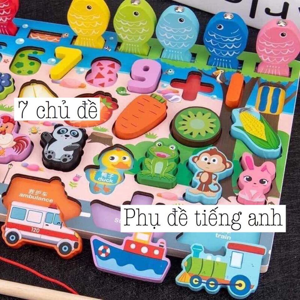 Bộ Bảng Câu Cá Thông Minh Bằng Gỗ