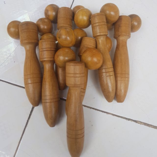Dụng cụ mát xa mặt mũi BẰNG GỖ THƠM