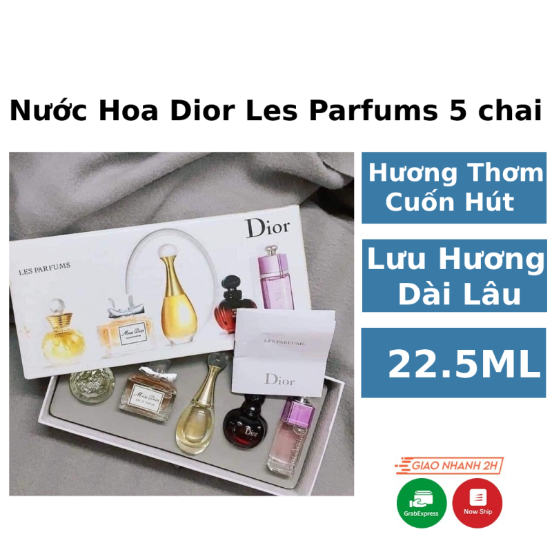 Nước hoa nữ Dior Les Parfums bộ 5 chai Chính Hãng thơm lâu mini lưu hương lâu phai thơm dịu nhẹ cuốn hút