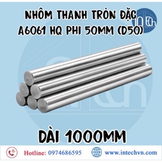 NHÔM THANH TRÒN ĐẶC A6061 HQ Phi 50mm (D50)