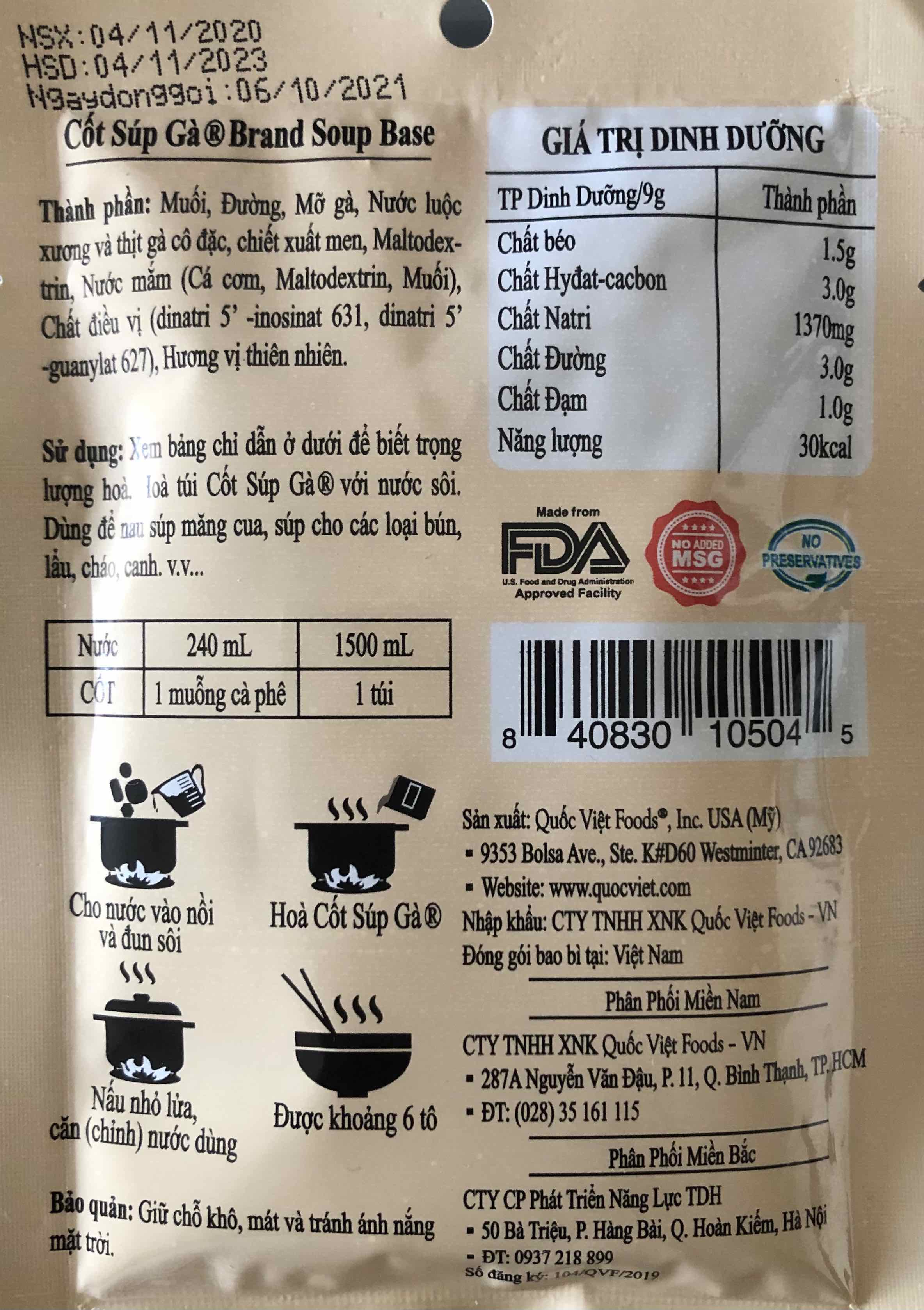 Nước dùng cô đặc - cốt súp gà