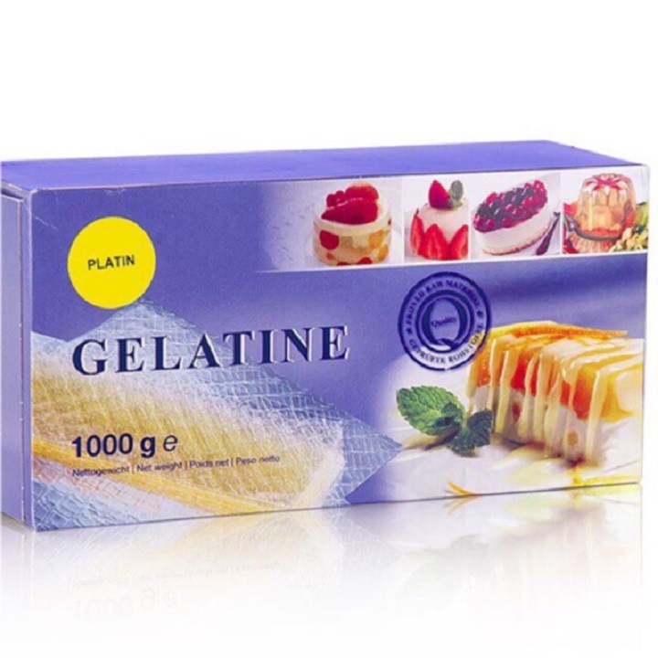2 lá gelatine (làm bánh kẹo)