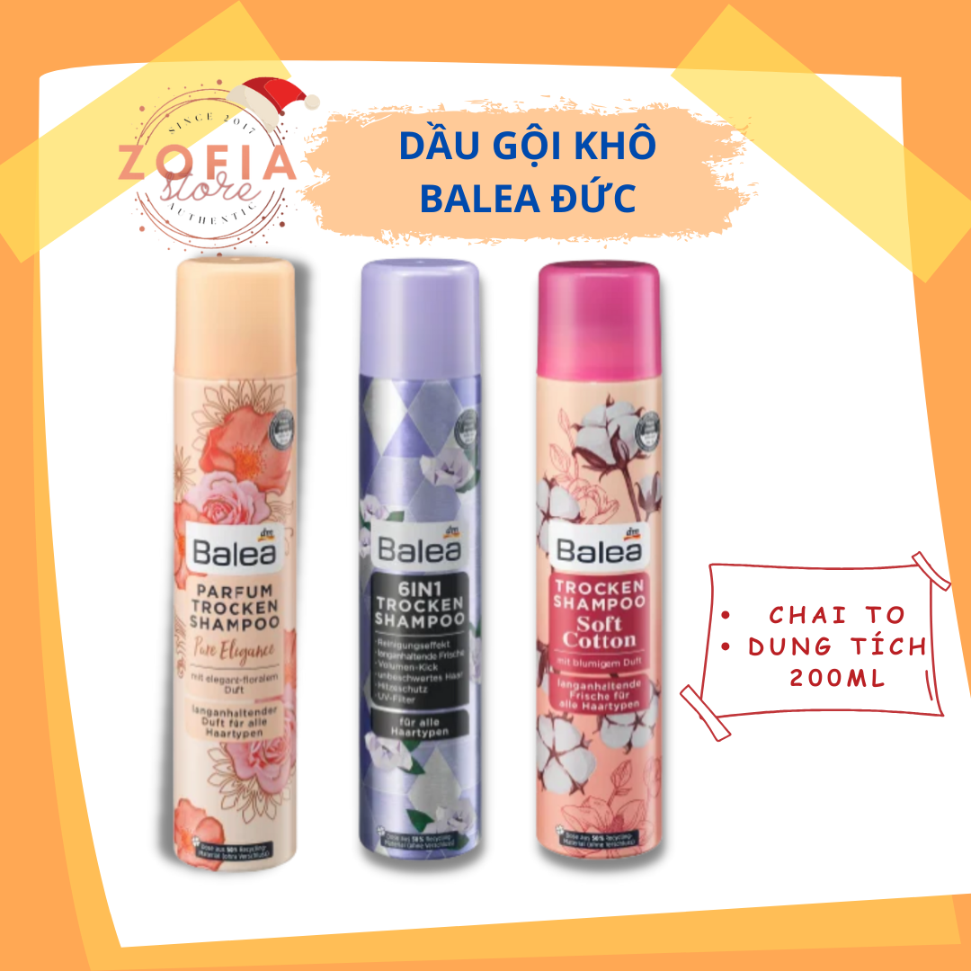 Dầu gội khô Balea Đức dung tích lớn 200ml