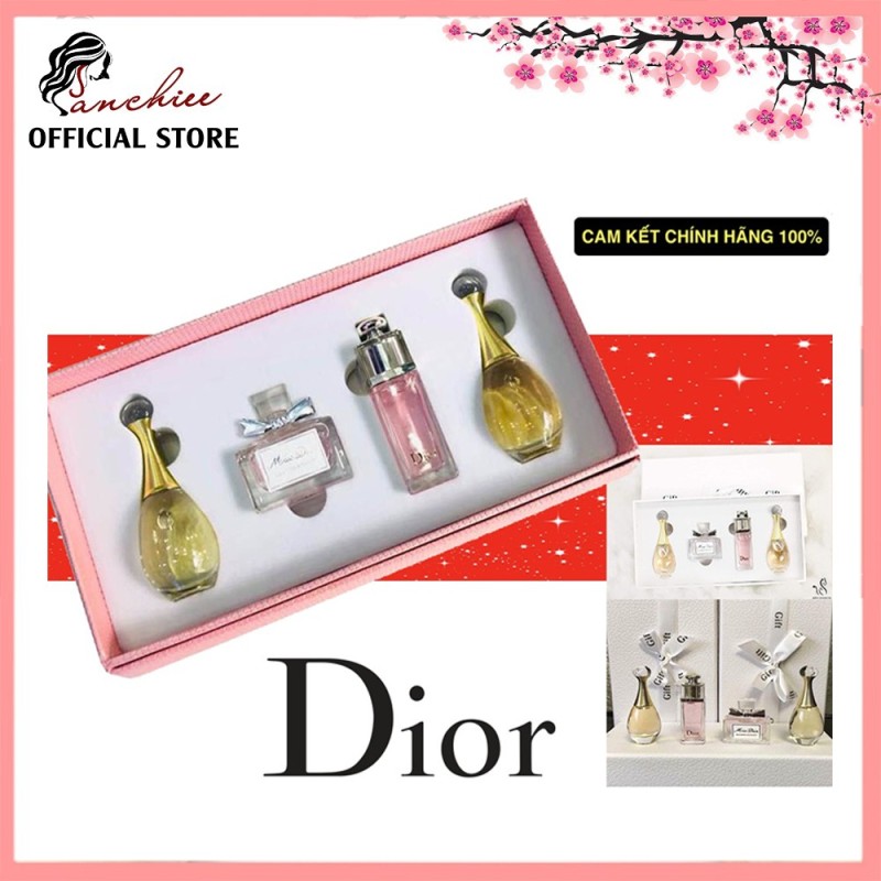 ❤️Bộ nước hoa mini❤️ ❤️ chính hãng ❤️ Set Nước Hoa Dior 4 Chai (Hộp trắng)