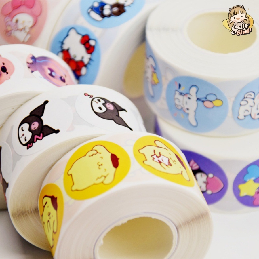 Cuôn 500 Miếng Dán Sticker Dễ Thương, Cute-The Sally Shop