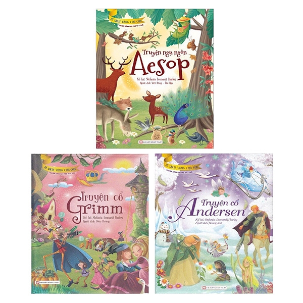Bộ sách tủ sách vàng dành cho con truyện cổ grimm + andersen + aesop