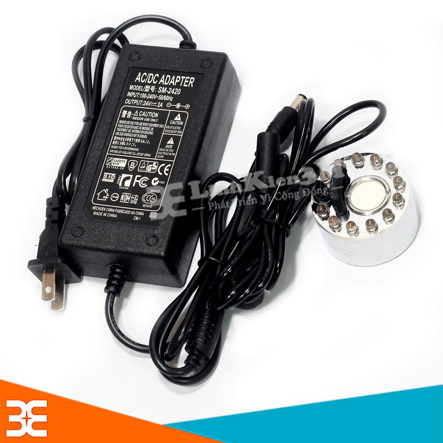 Combo động cơ phun sương hb20 và nguồn adapter 24v-2a