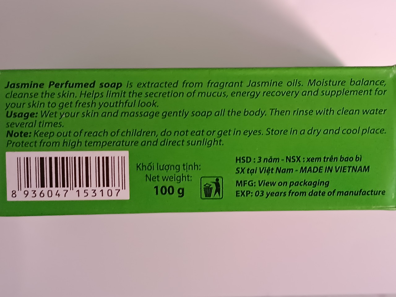 Lốc 12 Cục Xà Bông Thơm Hoa Lài (100g x 12)