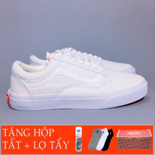 [TẶNG HỘP + TẤT + LỌ TẨY ] GIÀY vans OLDSKOOL NAM NỮ