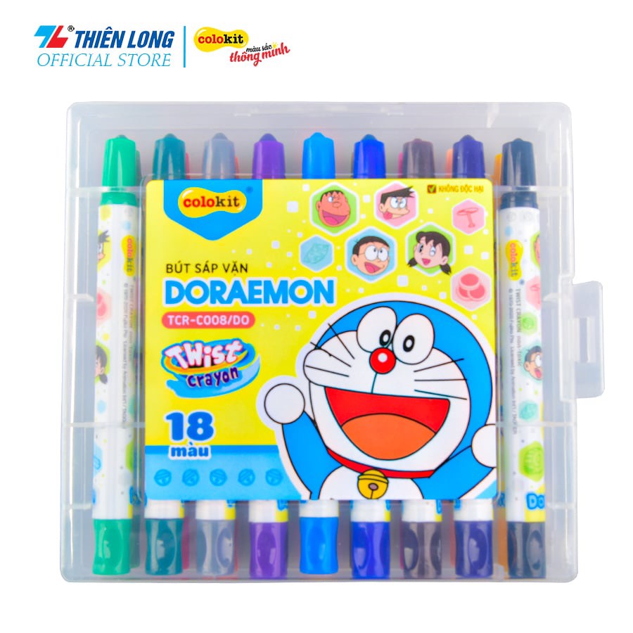 Bút sáp vặn 18 màu Thiên Long Colokit TCR-C008/DO