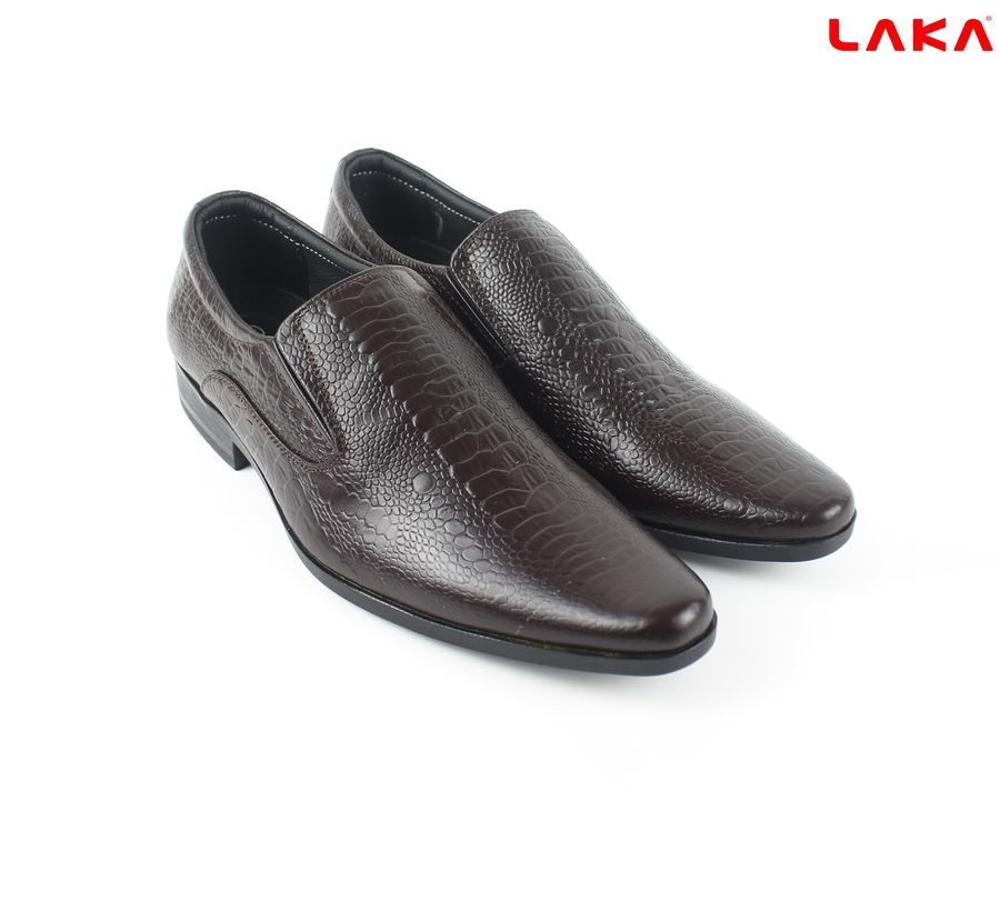 Giày nam da bò thật dập vân LAKA 105