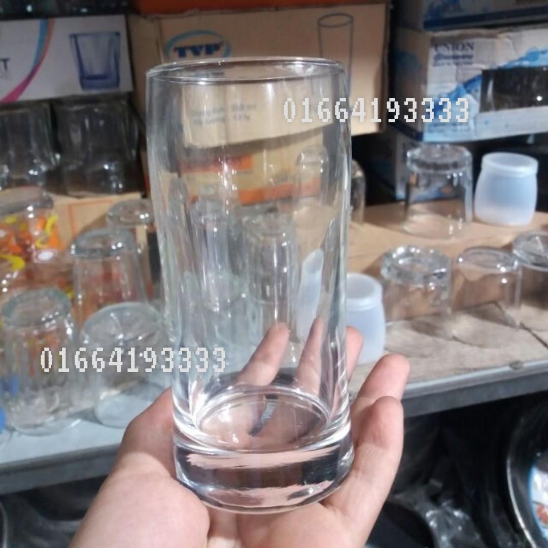 Cốc thủy tinh cafe đá Bạc xỉu cong 240ml bộ 6 cái Ly thủy tinh cao cấp Glazz Home