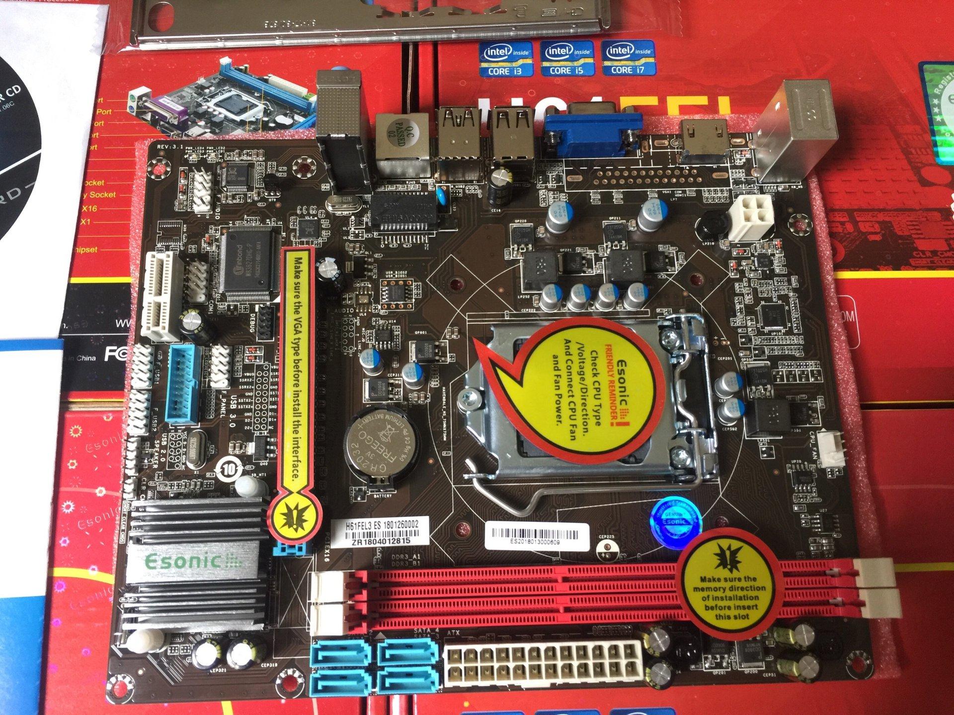 Main H61 Esonic hàng mới 100% bảo hành 24 tháng
