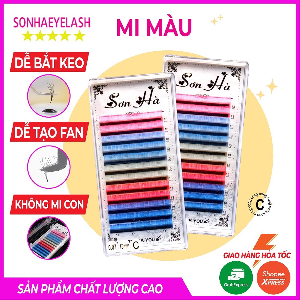 Mi màu, mi khay nhiều màu