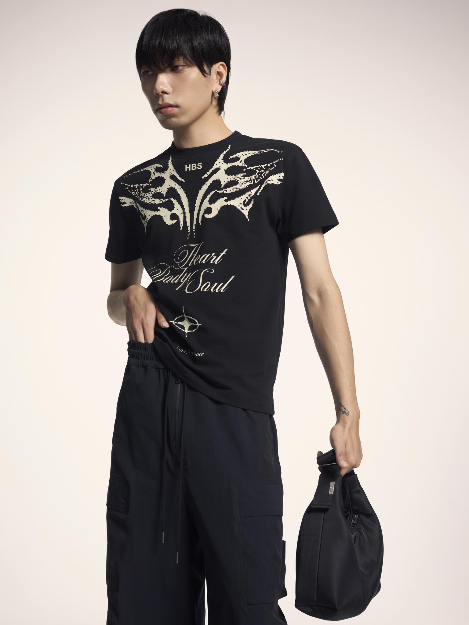 Áo thun hình HBS NIGHTWING T-SHIRT - BLACK