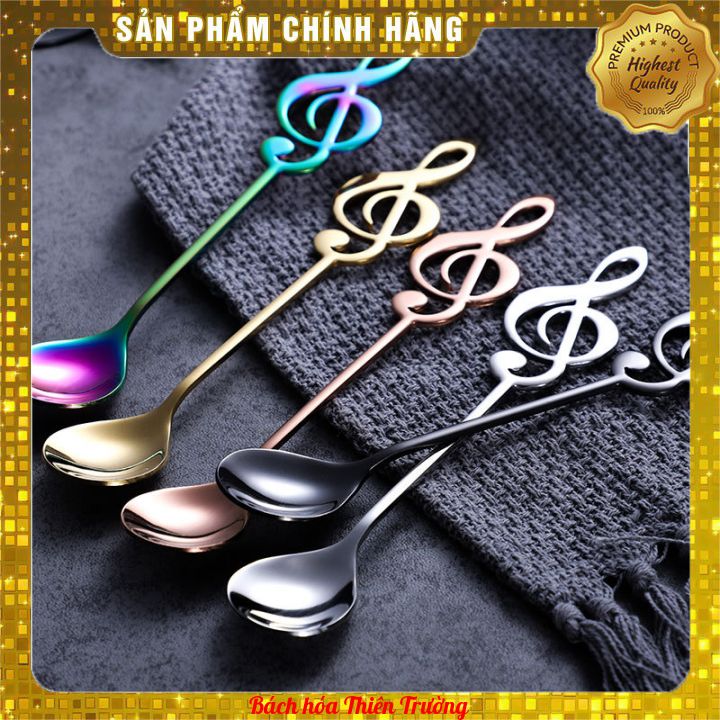 Thìa Cà Phê Nốt Nhạc Thép Không Gỉ Chất Lượng Cao