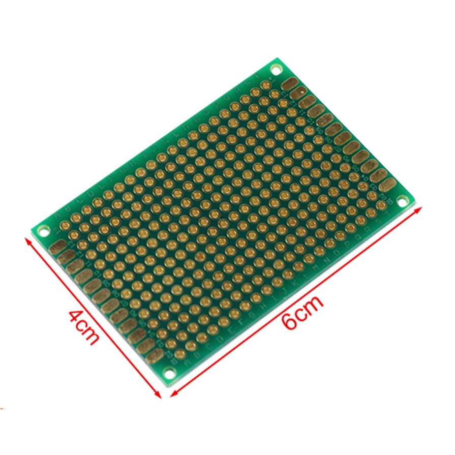Phíp đồng đục lỗ 2 mặt pcb xanh tốt dày 1.6mm