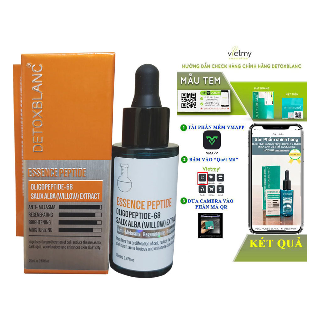 [HCM]Serum giảm nám tàn nhang Detox BlanC Essence Peptide 20ml - Mẫu mới màu cam